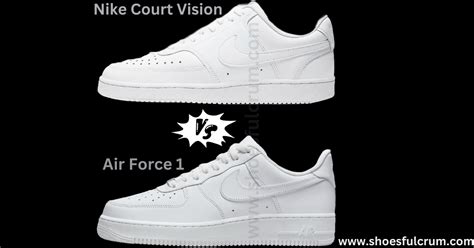 nike court vision low vs air force 1 difference|air force 1 vs court vision low.